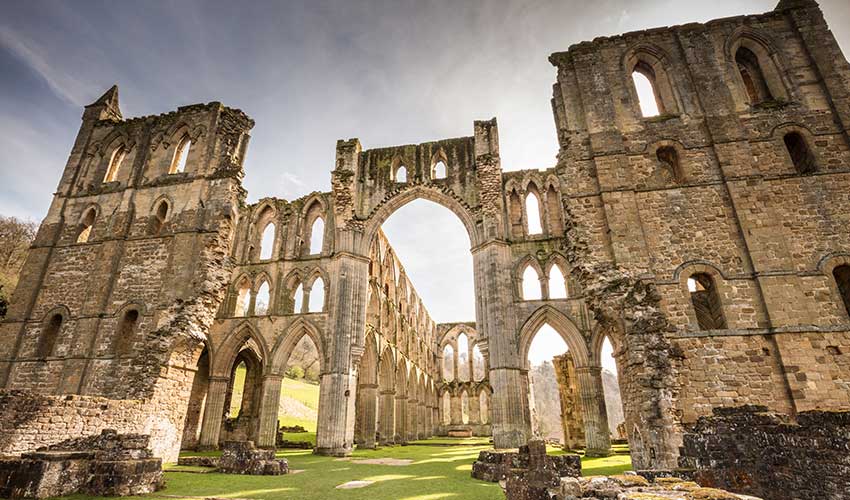 The impressive and atmospheric ruins of Rievaulx Abbey